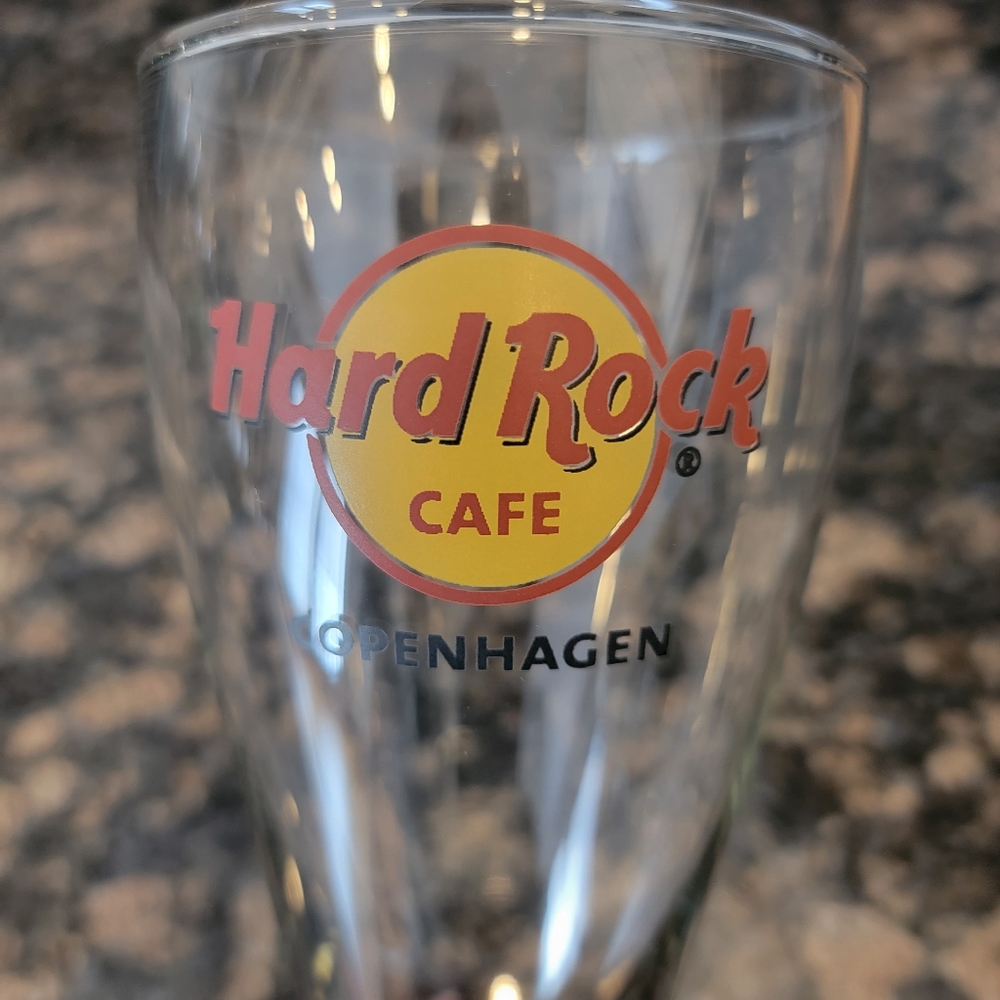 Hard Rock Cafe Pilsner Beer Glass "Copenhagen"